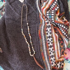 Studio Barse Multicolor Beaded Necklace with Tassel